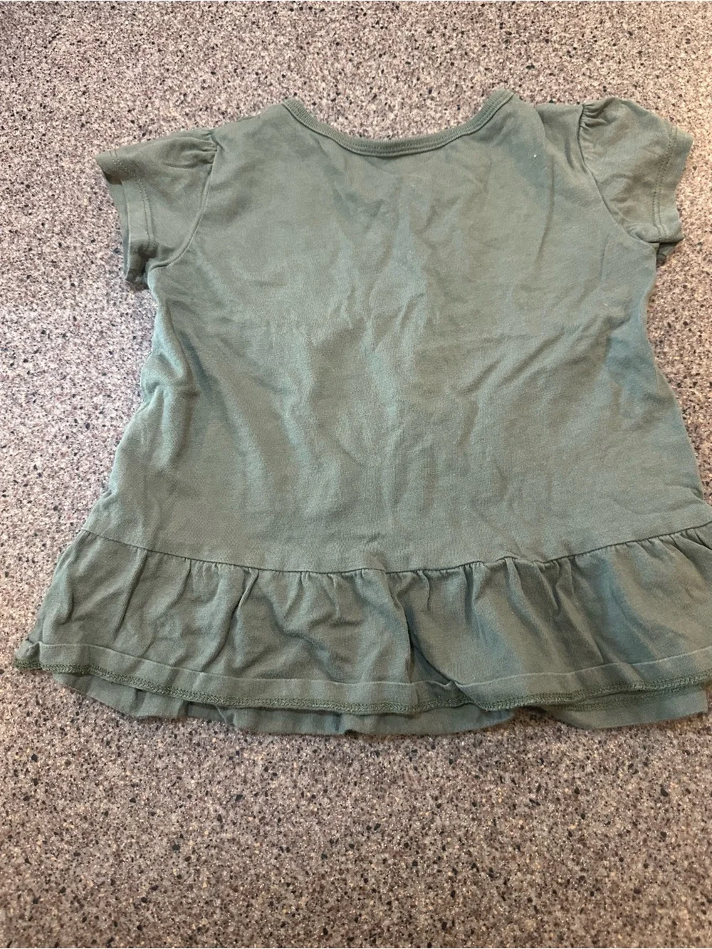 Carter's Olive Green Daisy Graphic Tee with Heart Details